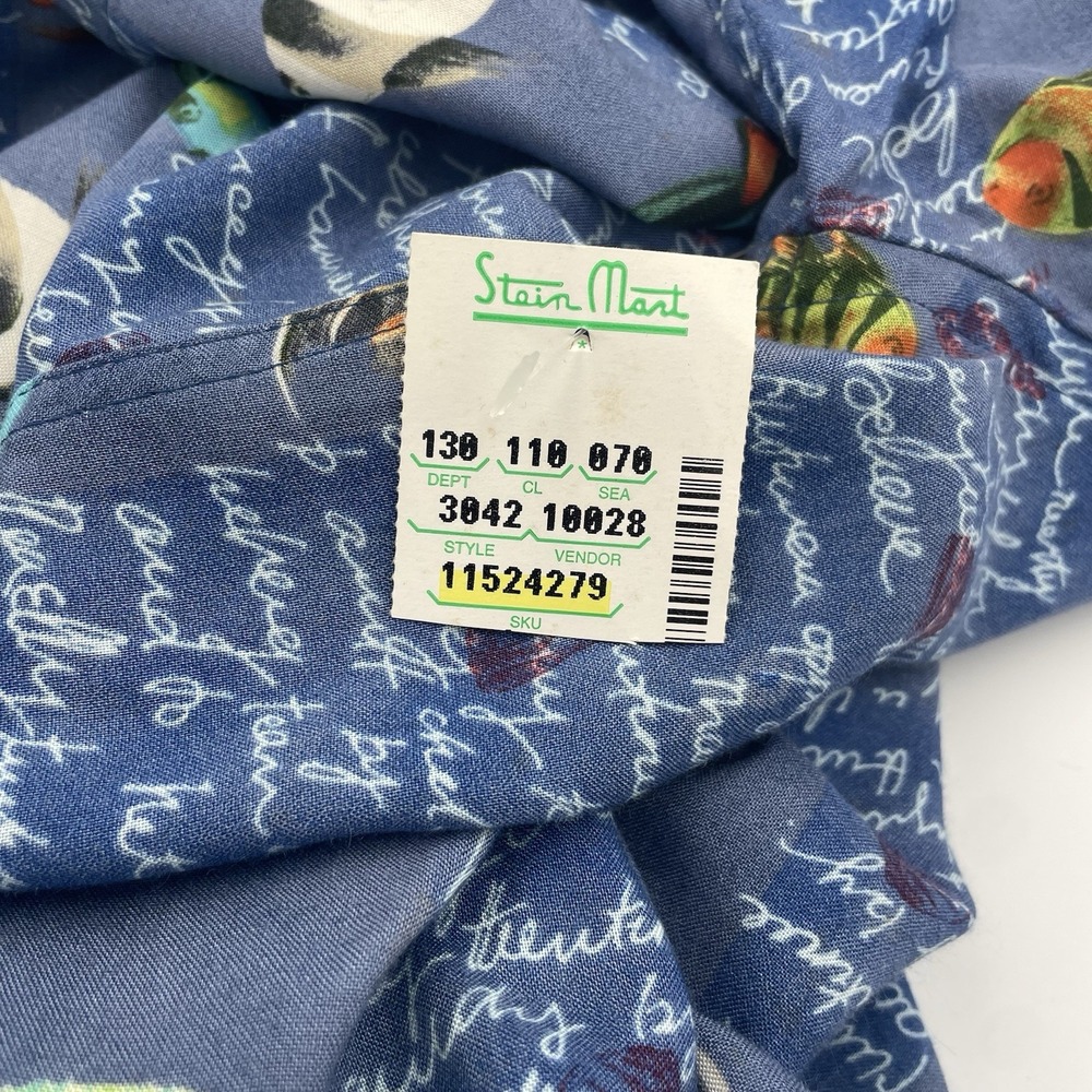 Vintage Pierre Cardin Rayon Button Up Tropical Fish Shirt XXL Lightweight NWT - Picture 9 of 14